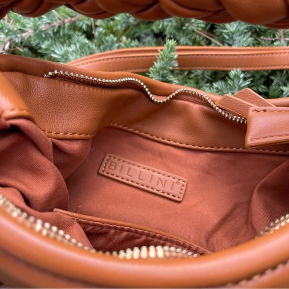 Billini Braided Handle Jovie Handbag Crossbody Convertible Boho Caramel Brown - Picture 7 of 8